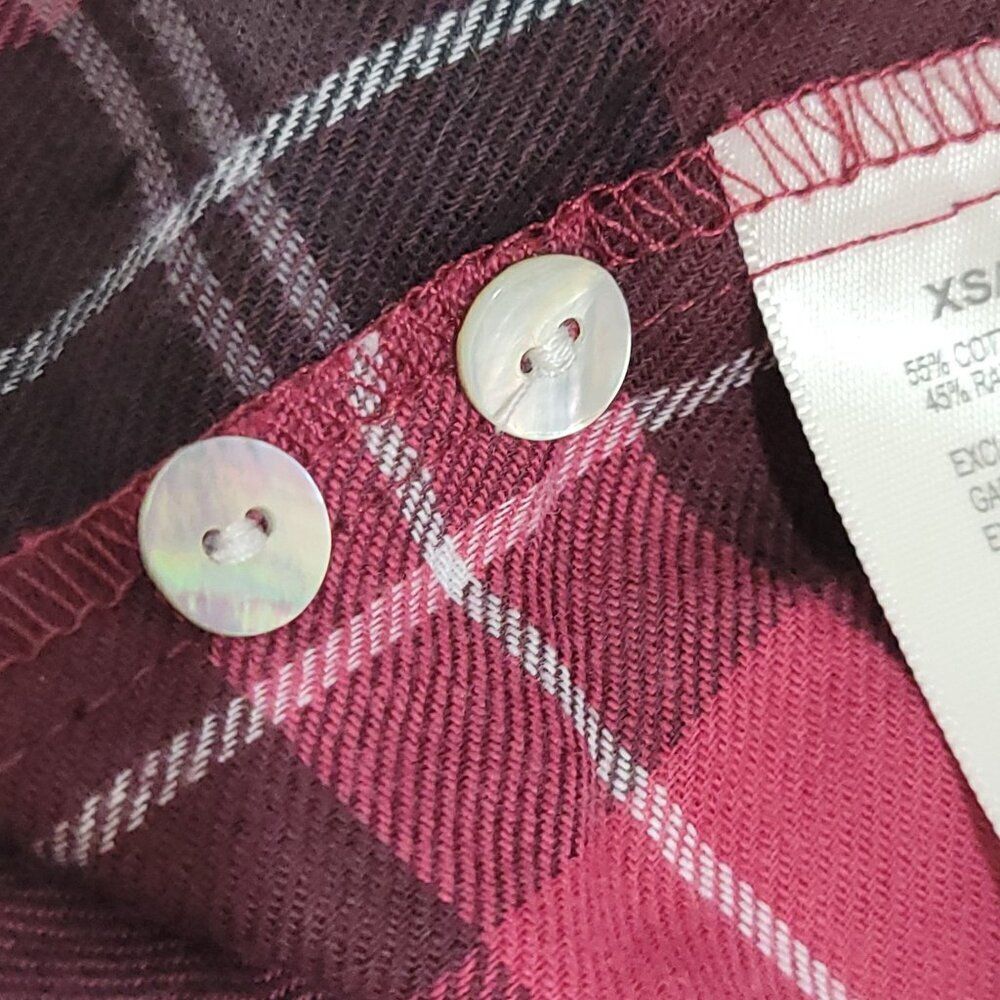 Eileen West Nightgown Womens Size XS Hollyberry Plaid Pajama Long Lace Cottage‎ - Picture 15 of 16